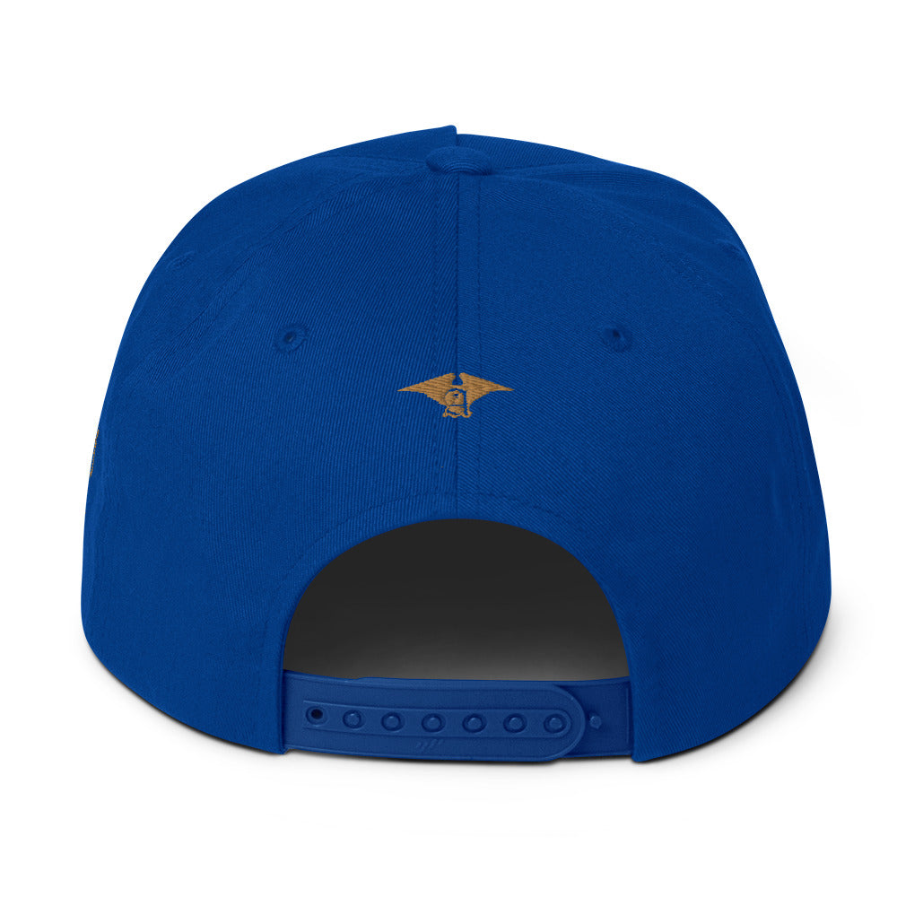 Gold Angel Blue -Flat Bill Cap
