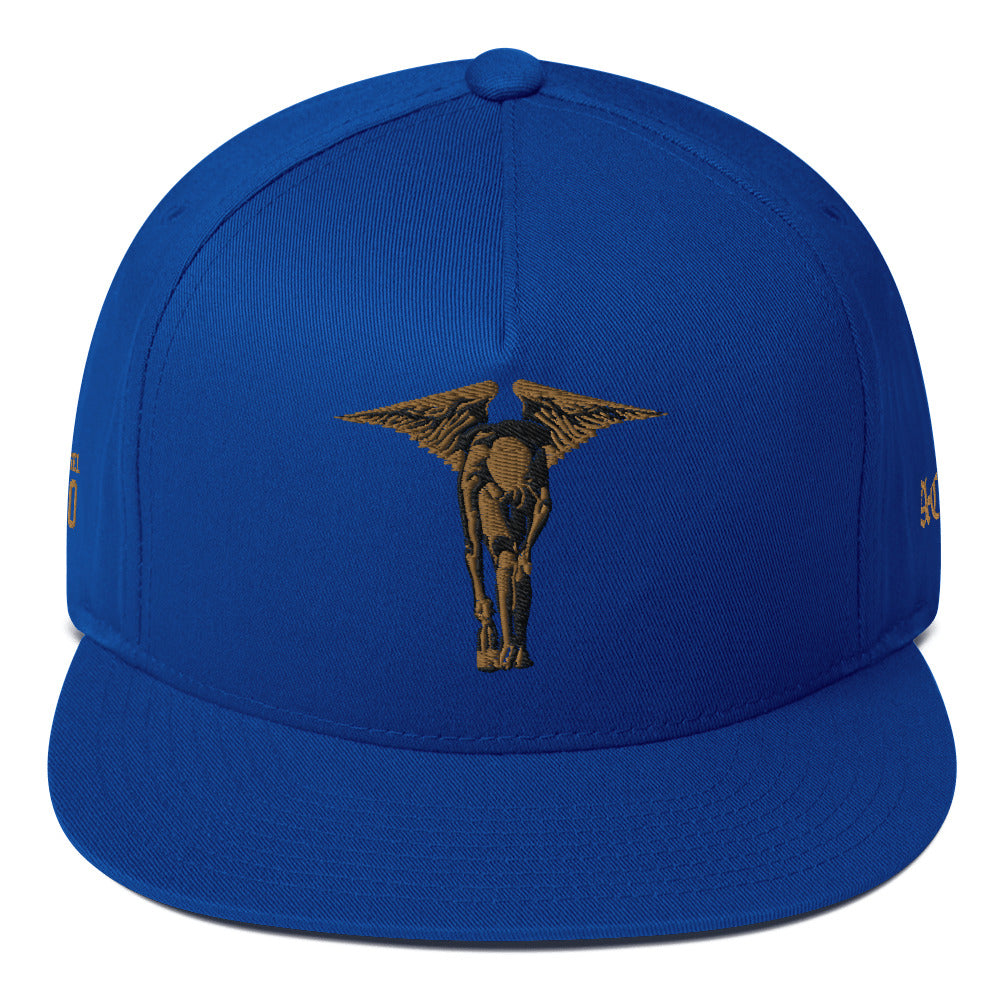 Gold Angel Blue -Flat Bill Cap