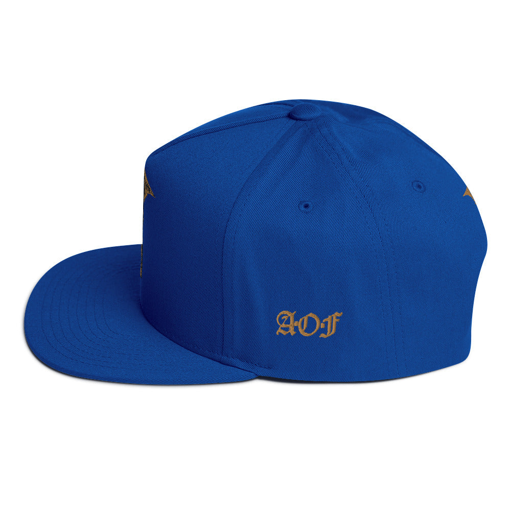 Gold Angel Blue -Flat Bill Cap