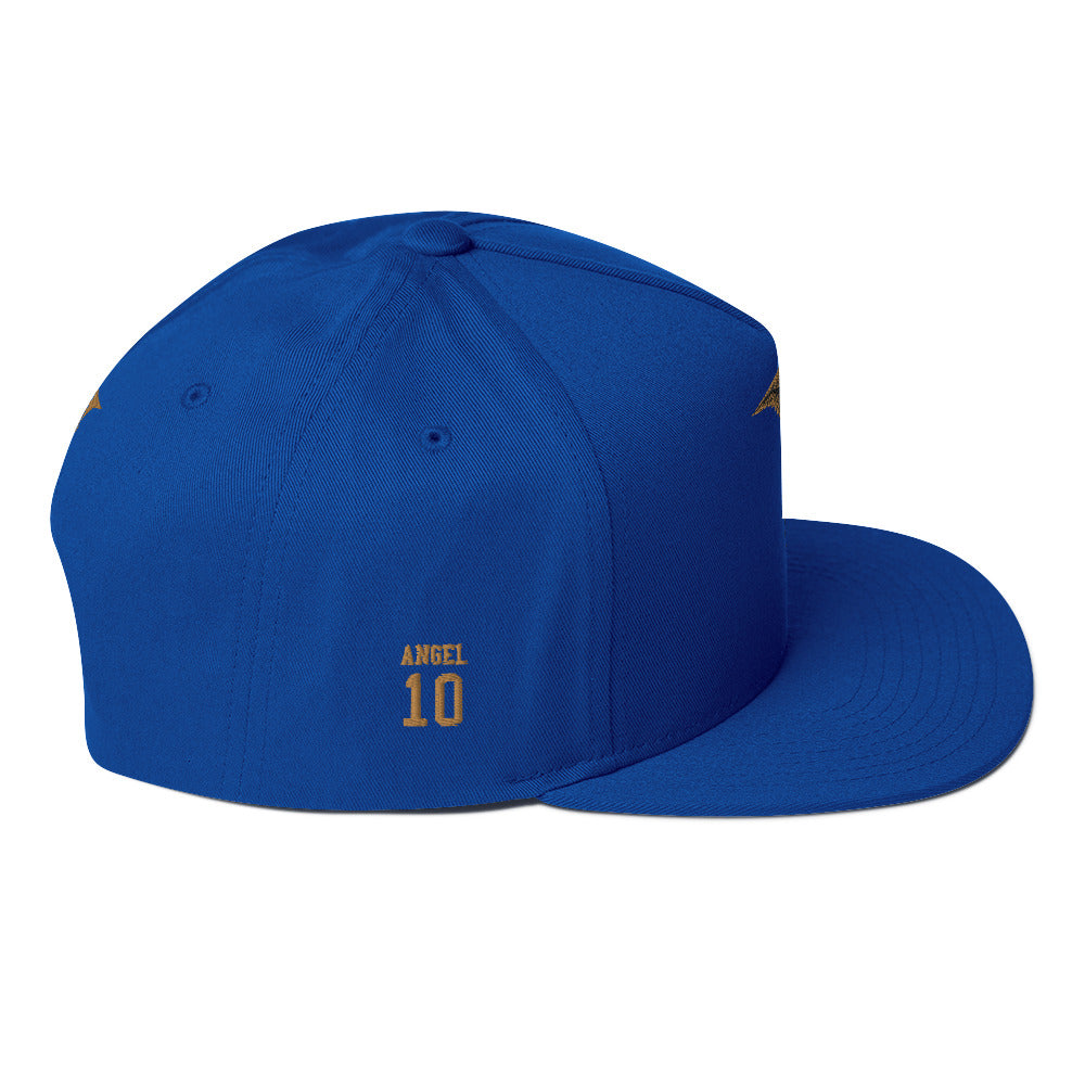 Gold Angel Blue -Flat Bill Cap